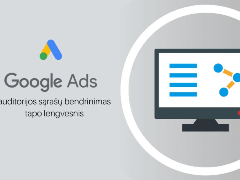 „Google Ads“ įgalino auditorijų sąrašų bendrinimą tarp valdytojo administruojamų paskyrų
